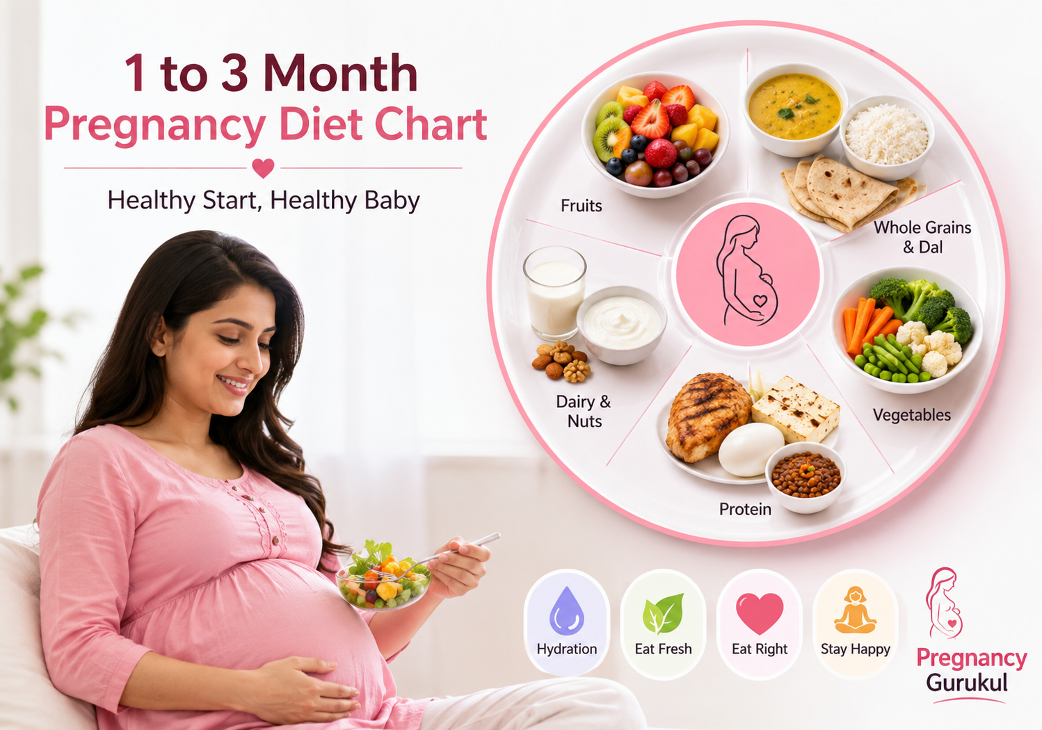 1 to 3 Month Pregnancy Diet Chart 