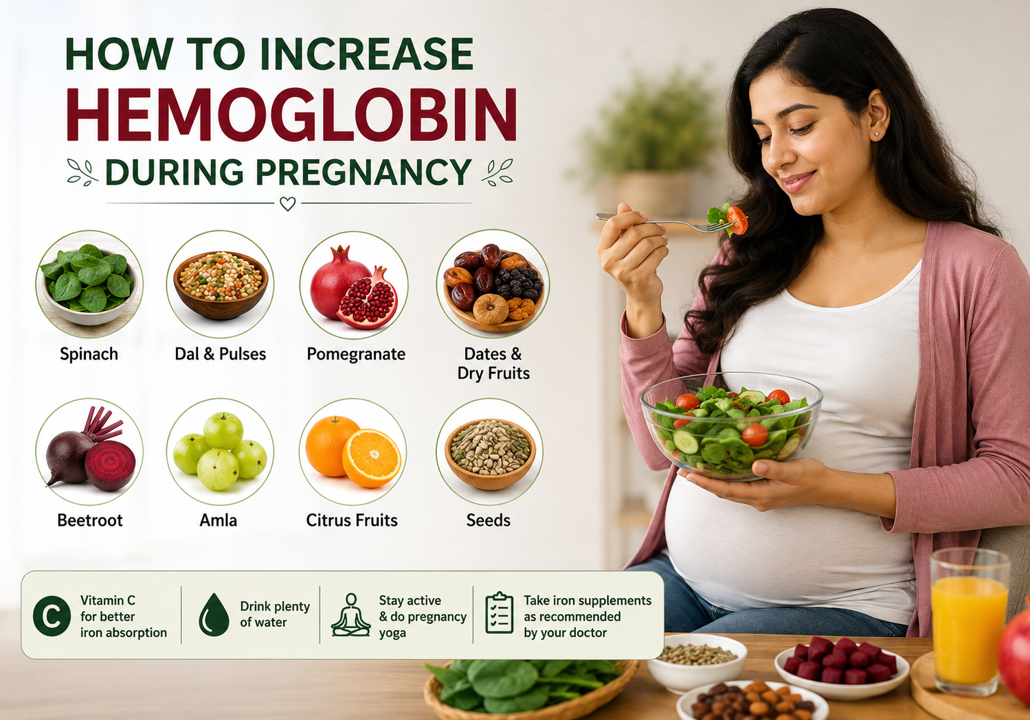 how to increase hemoglobin in pregnancy