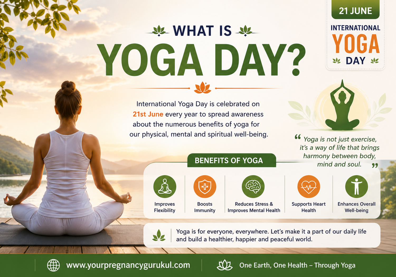 What is Yoga Day - International Yoga Day with Pregnancy Diet Chart and Prenatal Yoga